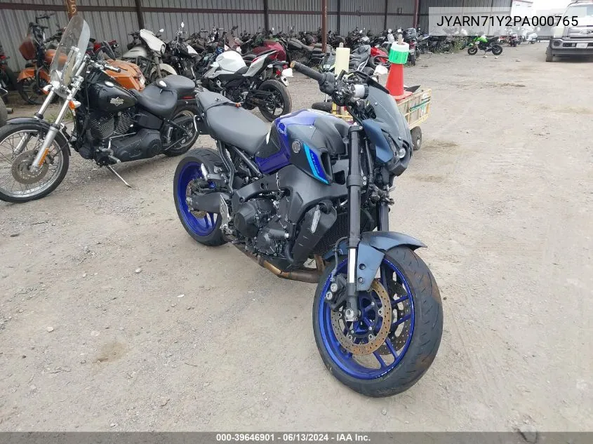 2023 Yamaha Mt09 C VIN: JYARN71Y2PA000765 Lot: 39646901