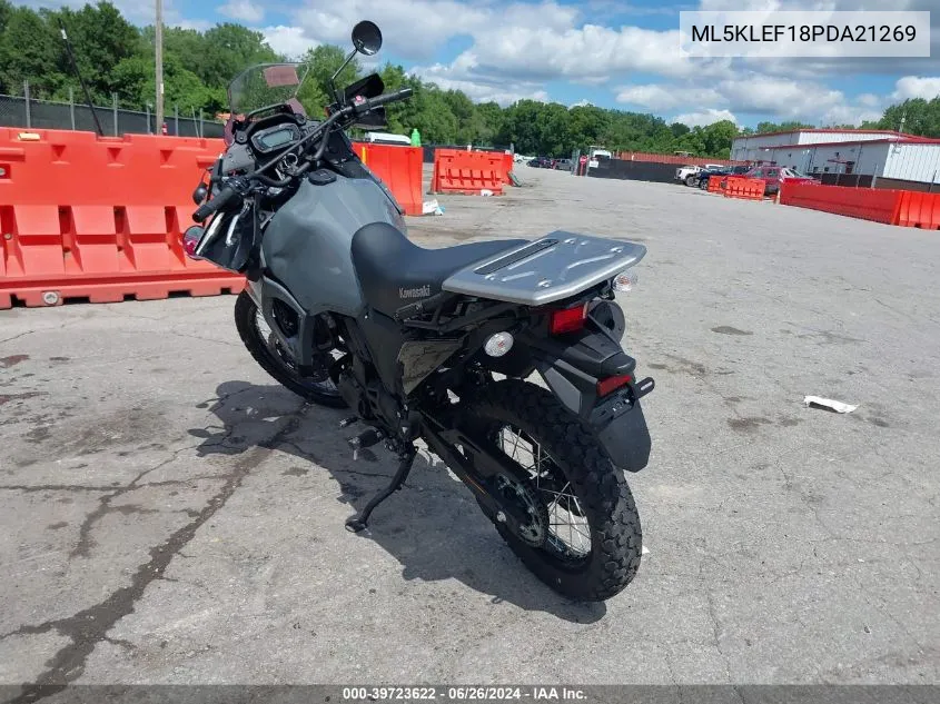 2023 Kawasaki Kl650 F VIN: ML5KLEF18PDA21269 Lot: 39723622