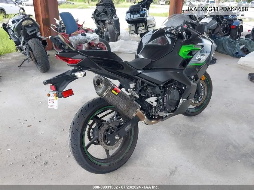 2023 Kawasaki Ex400 VIN: JKAEXKG11PDAK4688 Lot: 39931502