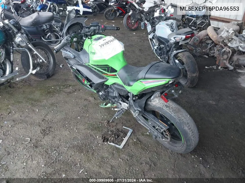 2023 Kawasaki Ex650 P VIN: ML5EXEP16PDA96553 Lot: 39989605