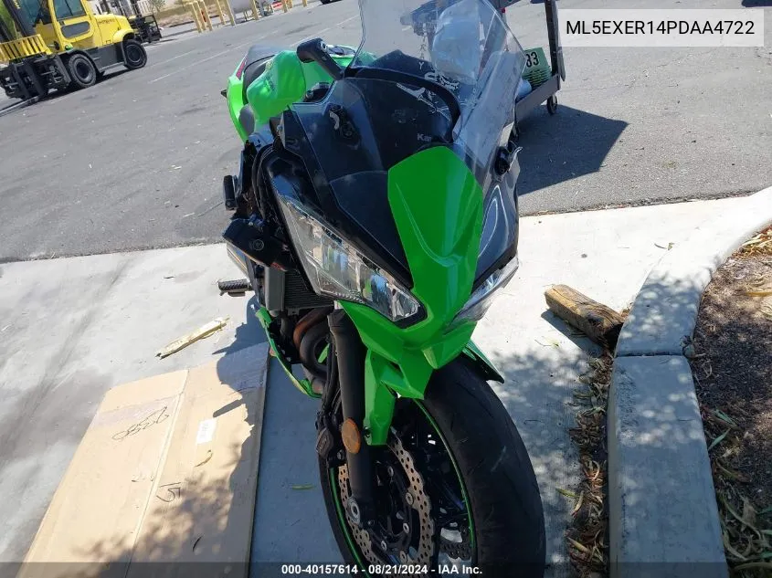 2023 Kawasaki Ex650 R VIN: ML5EXER14PDAA4722 Lot: 40157614