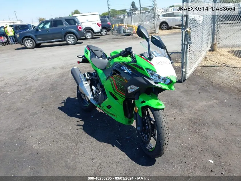 2023 Kawasaki Ex400 VIN: JKAEXKG14PDAS3664 Lot: 40230265