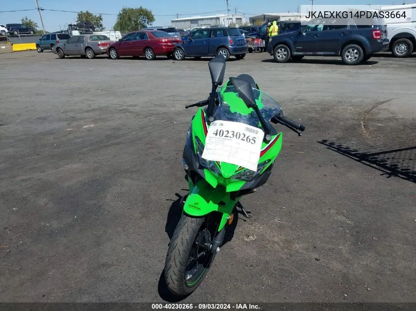 2023 Kawasaki Ex400 VIN: JKAEXKG14PDAS3664 Lot: 40230265