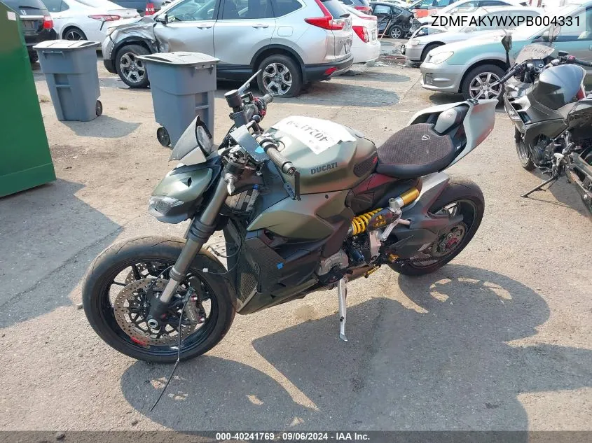 2023 Ducati Streetfighter V2 VIN: ZDMFAKYWXPB004331 Lot: 40241769