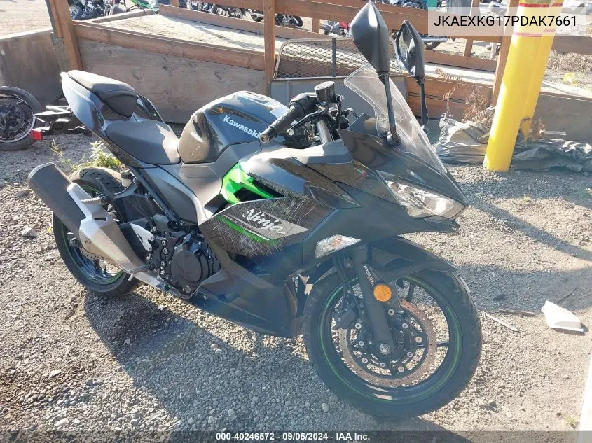 2023 Kawasaki Ex400 VIN: JKAEXKG17PDAK7661 Lot: 40246572