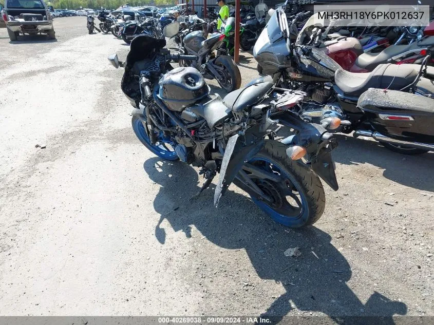 2023 Yamaha Yzfr3 A VIN: MH3RH18Y6PK012637 Lot: 40269038