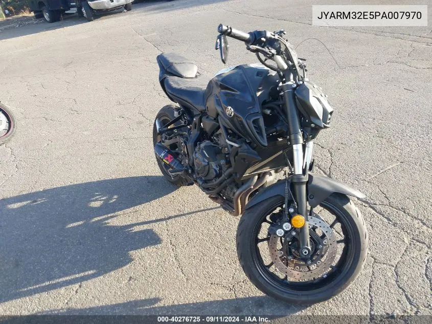 2023 Yamaha Mt07 VIN: JYARM32E5PA007970 Lot: 40276725