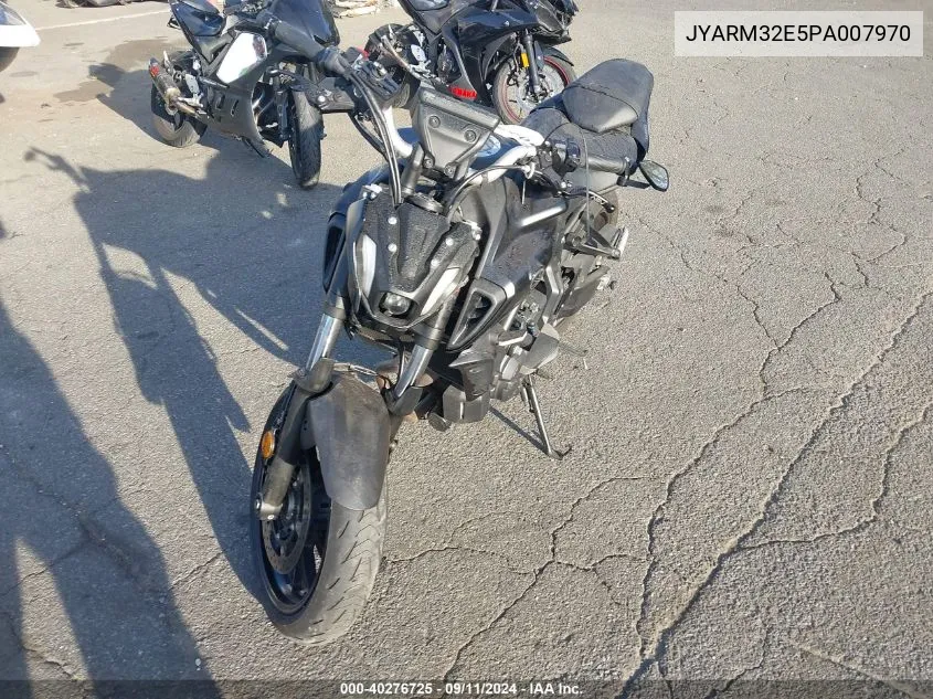 2023 Yamaha Mt07 VIN: JYARM32E5PA007970 Lot: 40276725