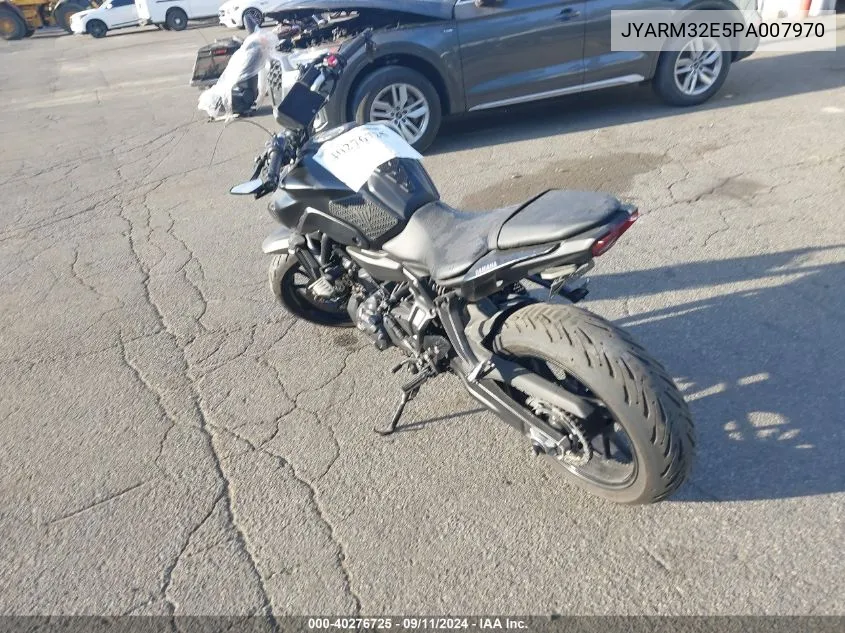 2023 Yamaha Mt07 VIN: JYARM32E5PA007970 Lot: 40276725