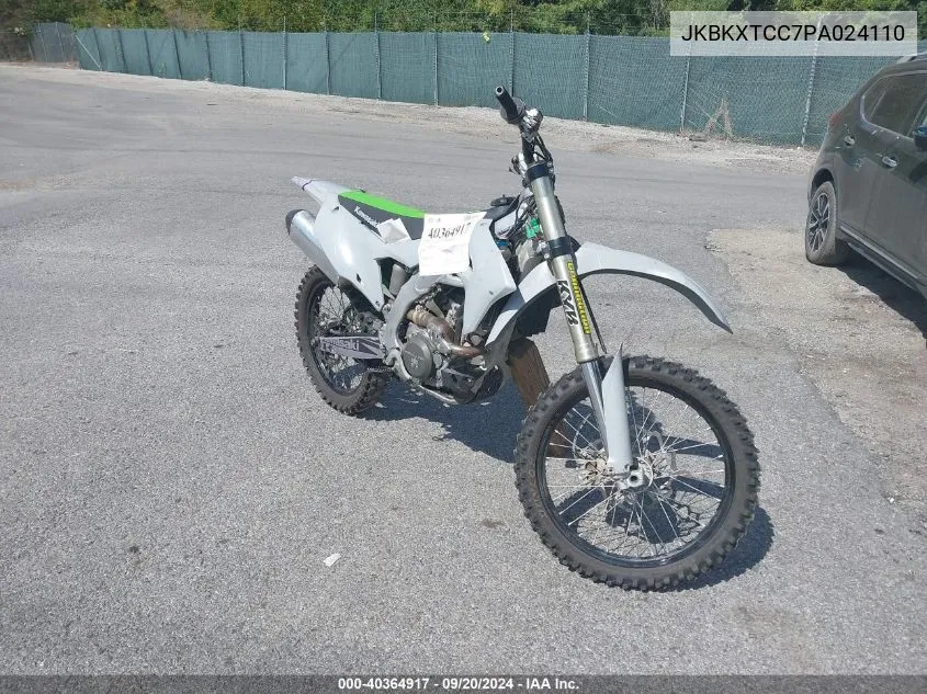 2023 Kawasaki Kx252 C VIN: JKBKXTCC7PA024110 Lot: 40364917