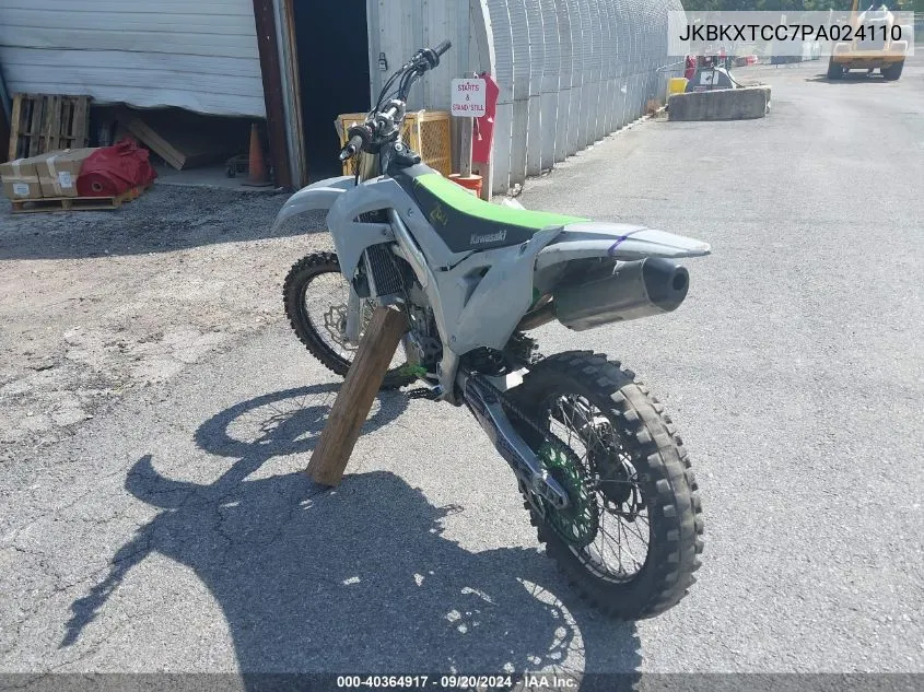 2023 Kawasaki Kx252 C VIN: JKBKXTCC7PA024110 Lot: 40364917