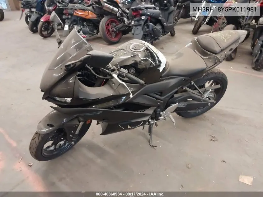 2023 Yamaha Yzfr3 A VIN: MH3RH18Y5PK011981 Lot: 40368984