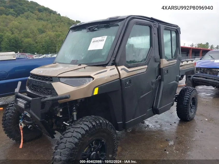 2023 Polaris Ranger Crew Xp 1000 Northstar Premium VIN: 4XARSU992P8096940 Lot: 40402088