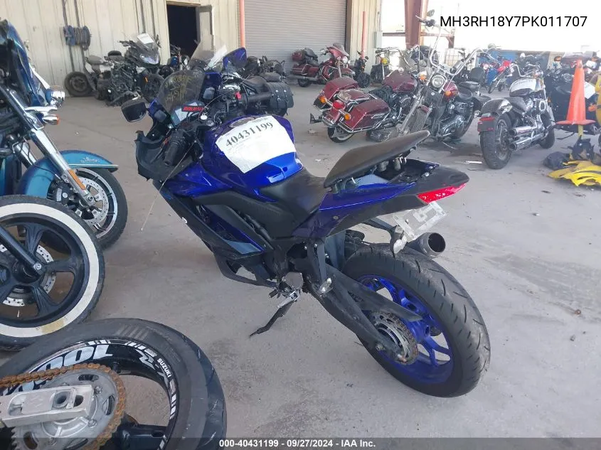 2023 Yamaha Yzfr3 A VIN: MH3RH18Y7PK011707 Lot: 40431199