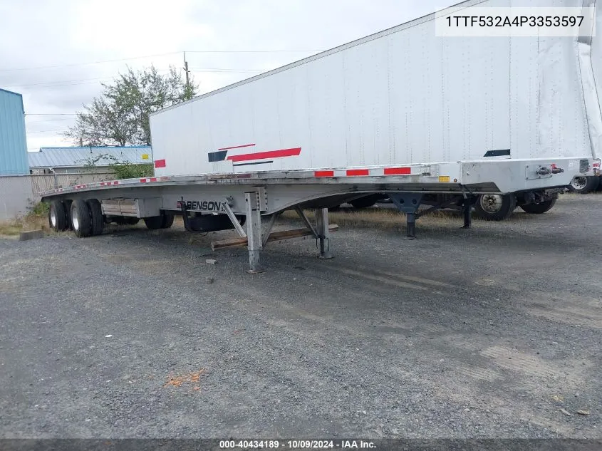 1TTF532A4P3353597 2023 Benson 53' Flatbed Trailer