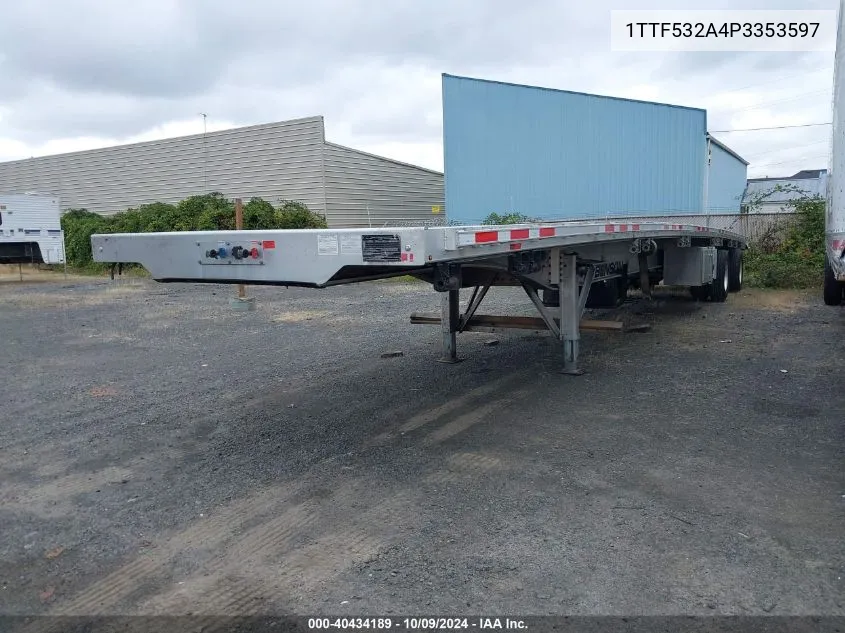 1TTF532A4P3353597 2023 Benson 53' Flatbed Trailer