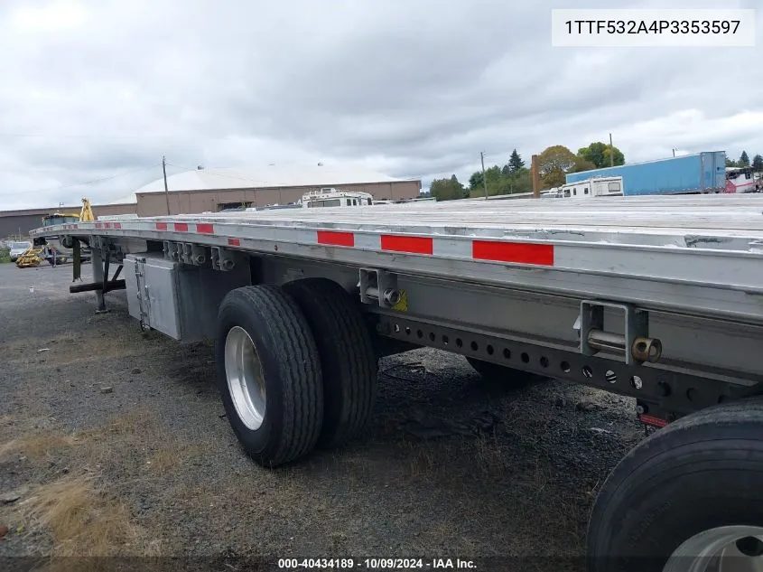 1TTF532A4P3353597 2023 Benson 53' Flatbed Trailer