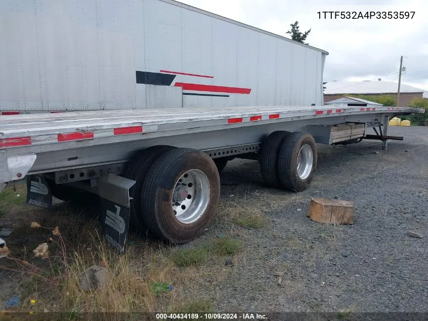 1TTF532A4P3353597 2023 Benson 53' Flatbed Trailer