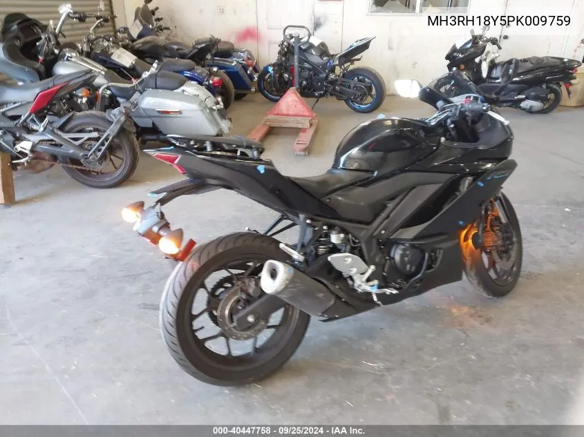 2023 Yamaha Yzfr3 A VIN: MH3RH18Y5PK009759 Lot: 40447758