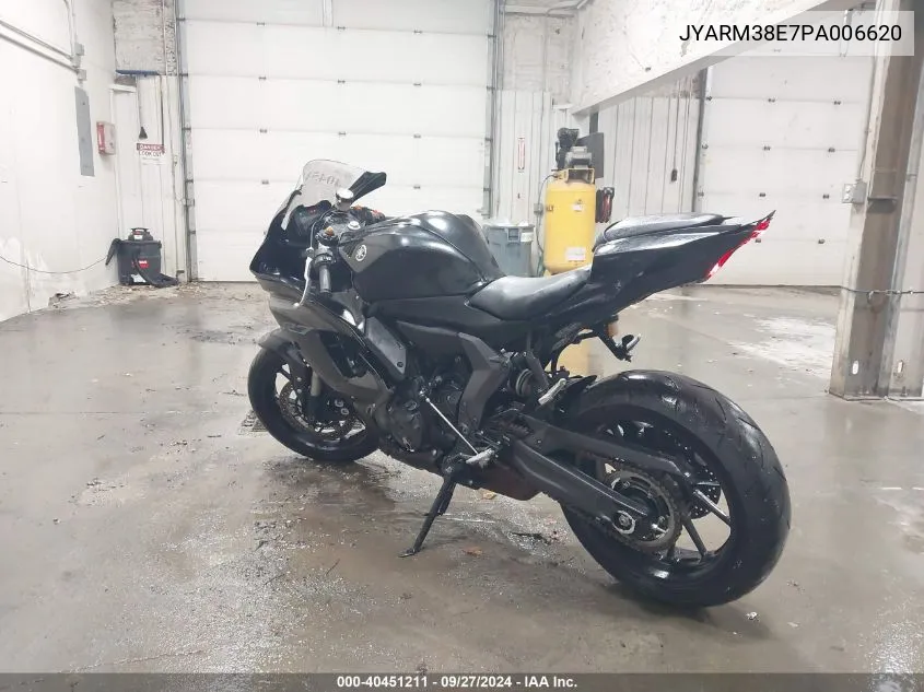 2023 Yamaha Yzfr7 VIN: JYARM38E7PA006620 Lot: 40451211