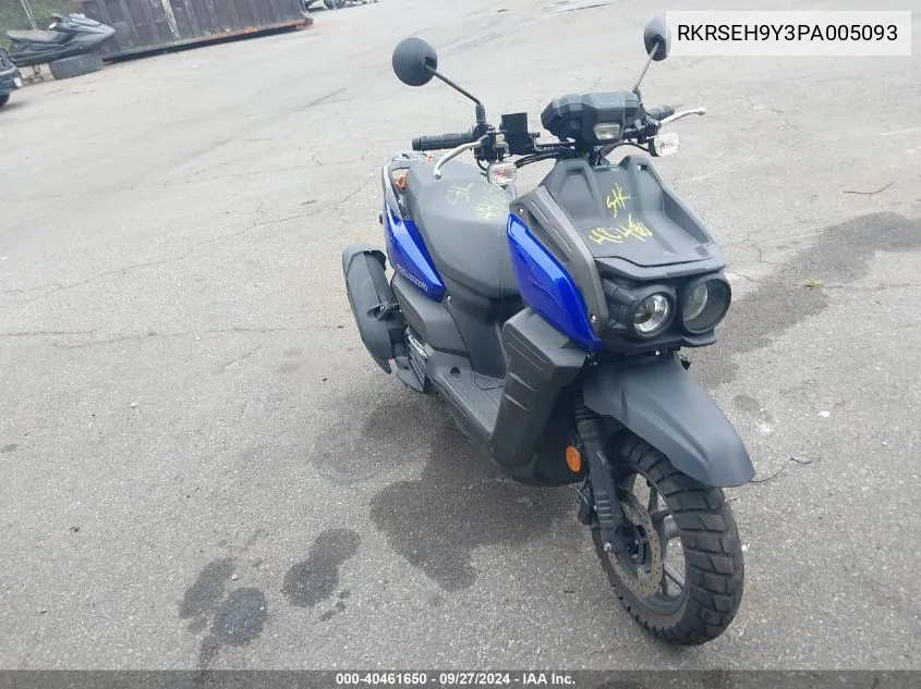 2023 Yamaha Yw125 VIN: RKRSEH9Y3PA005093 Lot: 40461650