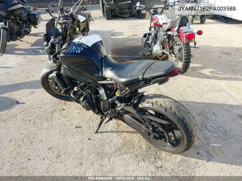 2023 Yamaha Mt09 VIN: JYARN71E2PA003588 Lot: 40466689