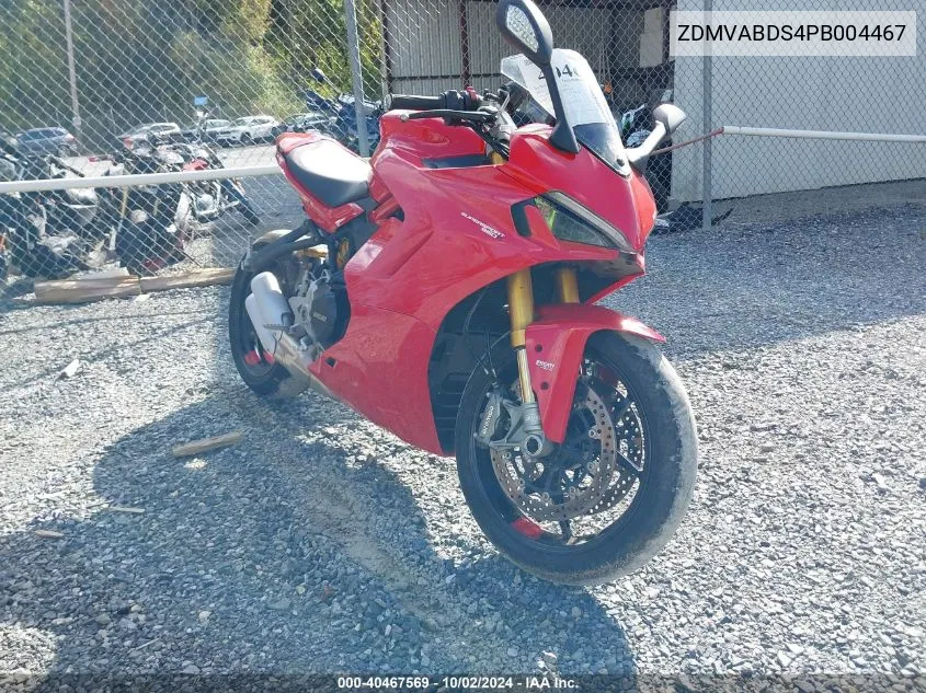 2023 Ducati Supersport VIN: ZDMVABDS4PB004467 Lot: 40467569