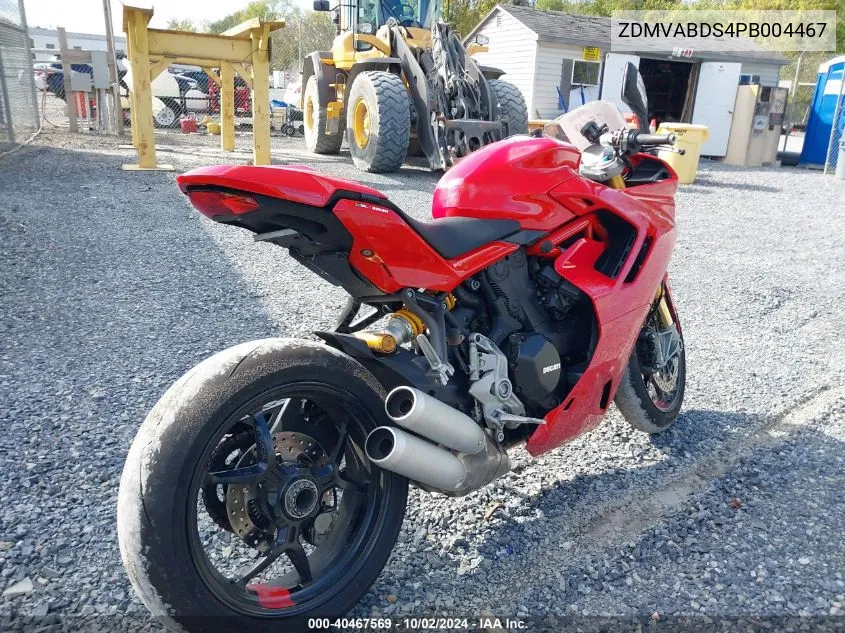 2023 Ducati Supersport VIN: ZDMVABDS4PB004467 Lot: 40467569