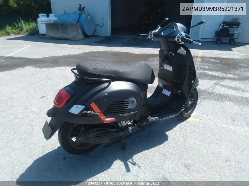 2024 Vespa Gts/Sei Giorni 300 VIN: ZAPMD39M3R5201371 Lot: 12043237