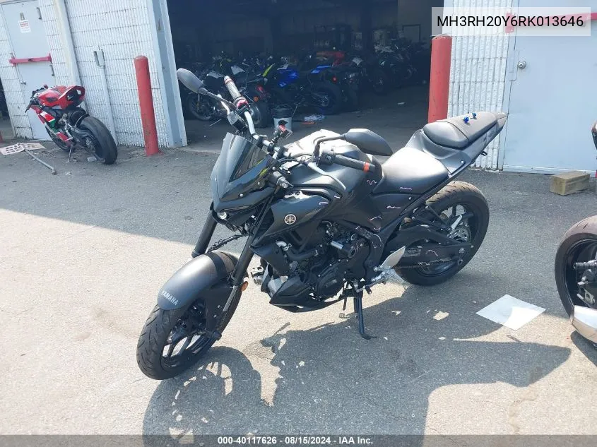 2024 Yamaha Mt-03 VIN: MH3RH20Y6RK013646 Lot: 40117626