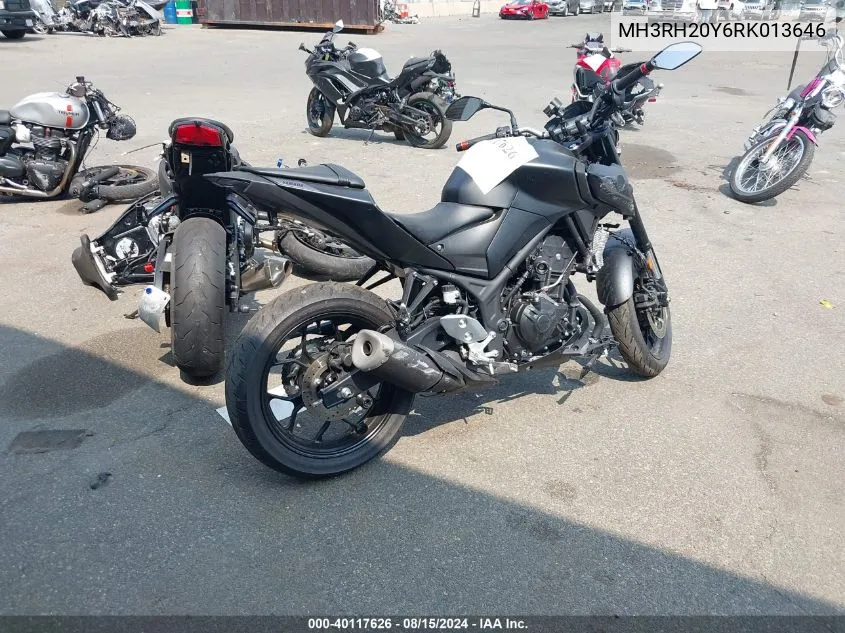 2024 Yamaha Mt-03 VIN: MH3RH20Y6RK013646 Lot: 40117626