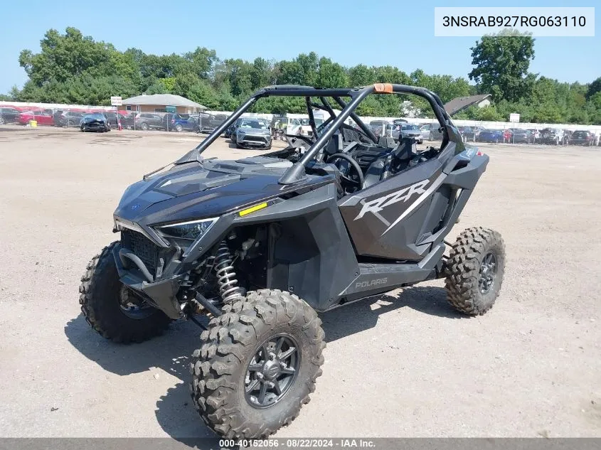 2024 Polaris Rzr Pro Xp Premium VIN: 3NSRAB927RG063110 Lot: 40152056