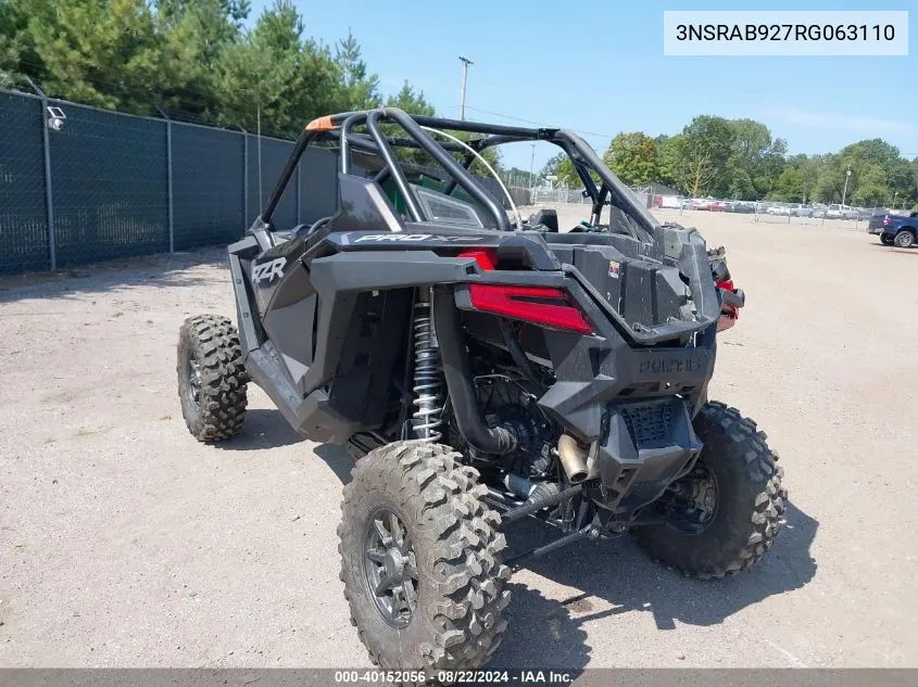 2024 Polaris Rzr Pro Xp Premium VIN: 3NSRAB927RG063110 Lot: 40152056