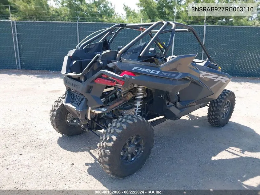 2024 Polaris Rzr Pro Xp Premium VIN: 3NSRAB927RG063110 Lot: 40152056