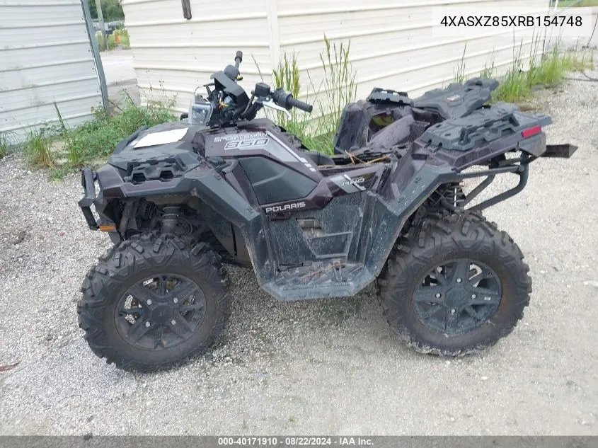 2024 Polaris Sportsman 850 Ultimate Trail Le VIN: 4XASXZ85XRB154748 Lot: 40171910