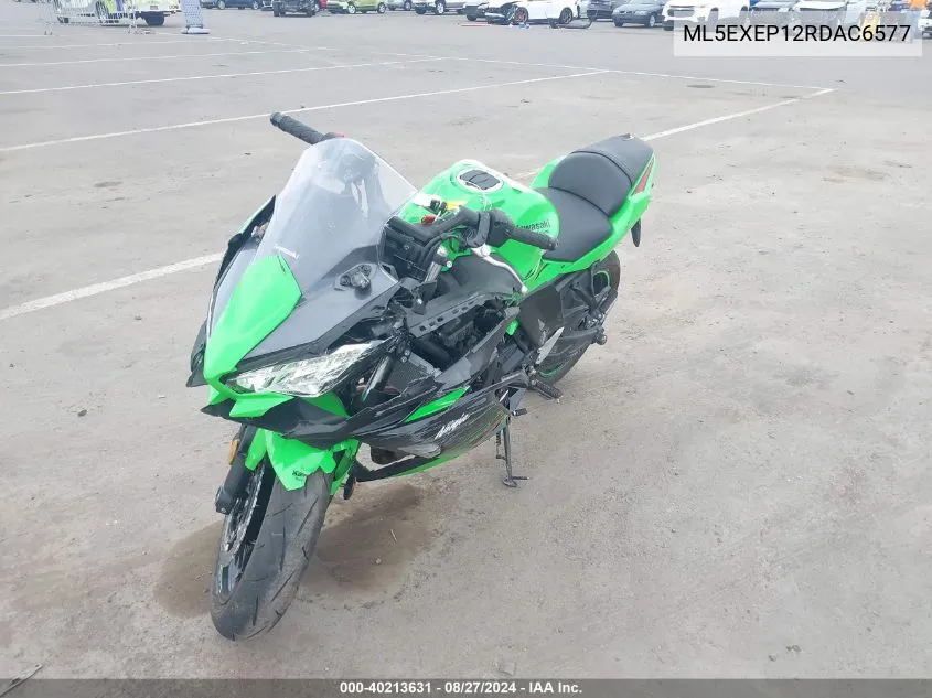 2024 Kawasaki Ex650 P VIN: ML5EXEP12RDAC6577 Lot: 40213631