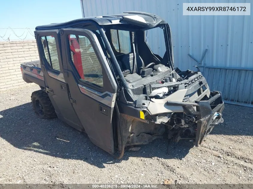 2024 Polaris Ranger Crew Xp 1000 Northstar Ultimate VIN: 4XARSY99XR8746172 Lot: 40236275