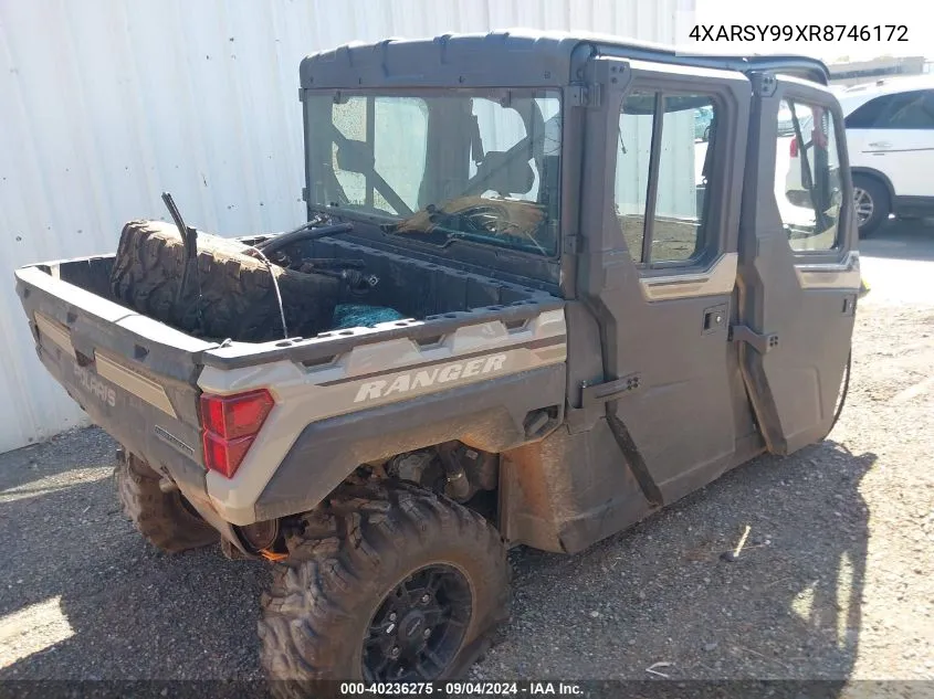 2024 Polaris Ranger Crew Xp 1000 Northstar Ultimate VIN: 4XARSY99XR8746172 Lot: 40236275