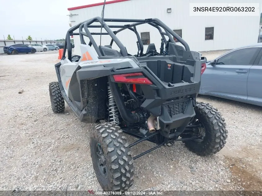 2024 Polaris Rzr Pro Xp 4 Sport VIN: 3NSR4E920RG063202 Lot: 40276389