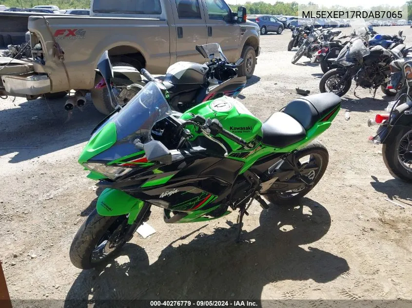 2024 Kawasaki Ex650 P VIN: ML5EXEP17RDAB7065 Lot: 40276779