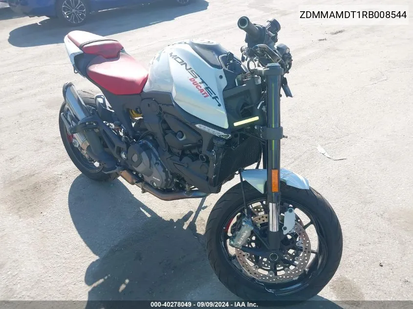 2024 Ducati Monster VIN: ZDMMAMDT1RB008544 Lot: 40278049