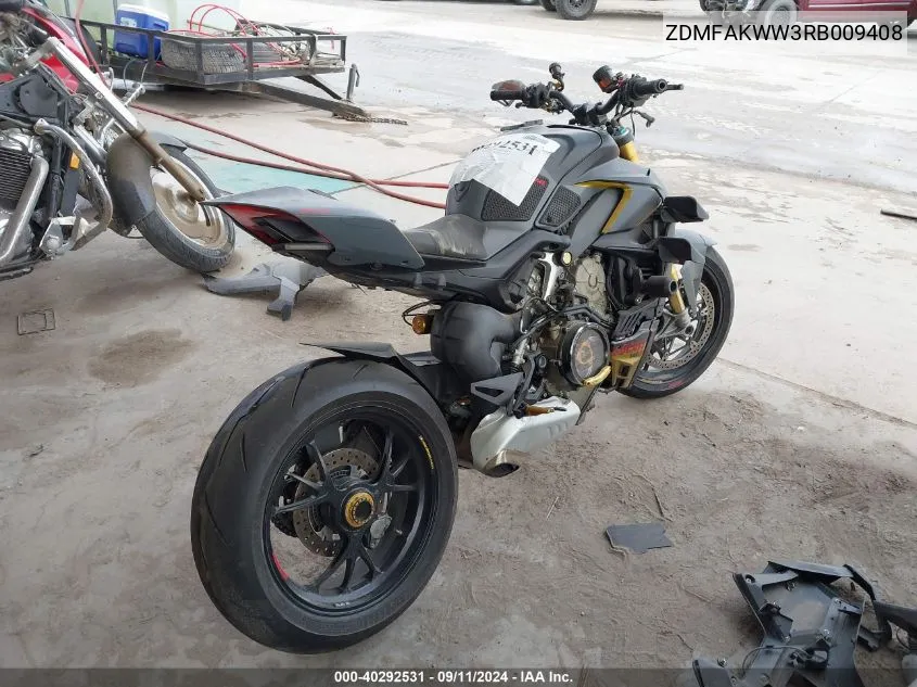 2024 Ducati Streetfighter V4/V4S VIN: ZDMFAKWW3RB009408 Lot: 40292531