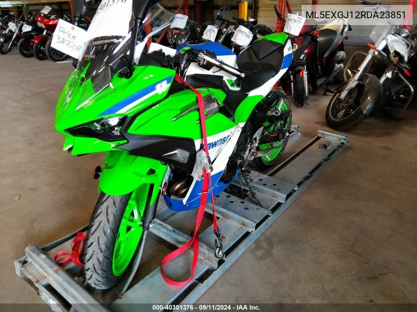 2024 Kawasaki Ex500 A/B VIN: ML5EXGJ12RDA23851 Lot: 40301376