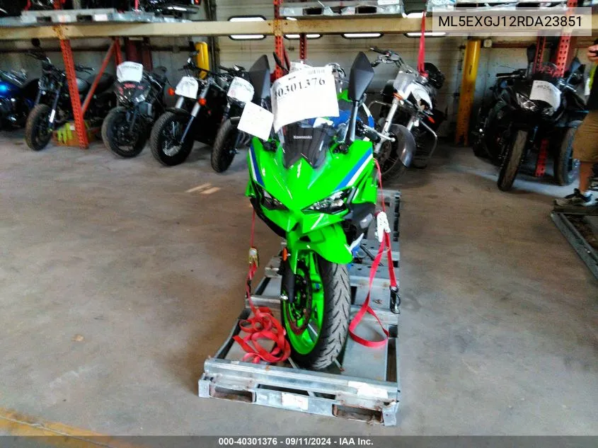 2024 Kawasaki Ex500 A/B VIN: ML5EXGJ12RDA23851 Lot: 40301376