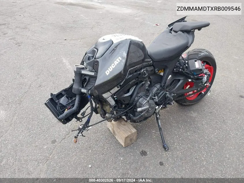 2024 Ducati Monster VIN: ZDMMAMDTXRB009546 Lot: 40302526