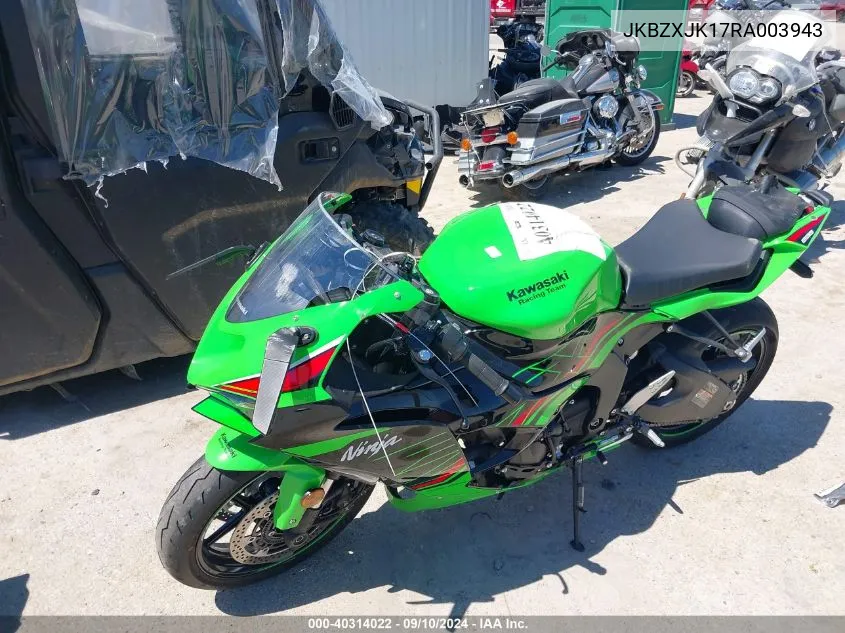 2024 Kawasaki Zx636 K VIN: JKBZXJK17RA003943 Lot: 40314022