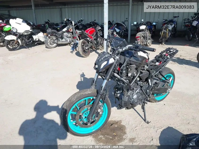 2024 Yamaha Mt07 VIN: JYARM32E7RA009383 Lot: 40332728