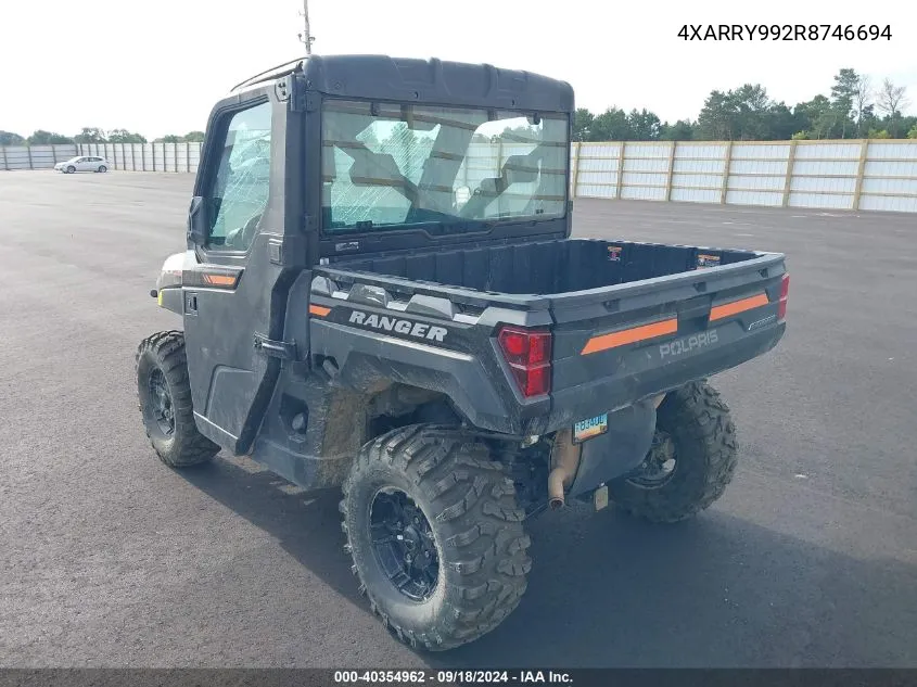 2024 Polaris Ranger Xp 1000 Northstar Ultimate VIN: 4XARRY992R8746694 Lot: 40354962