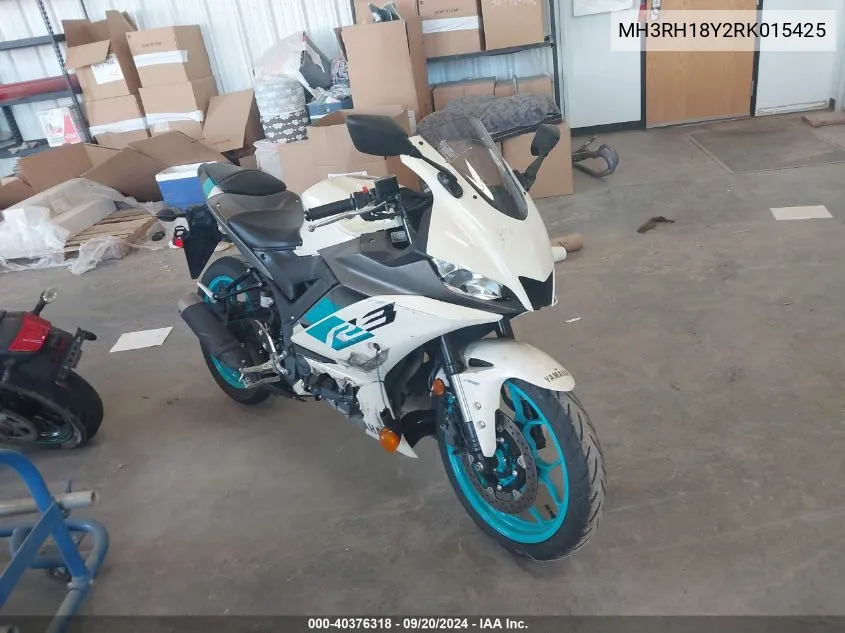 2024 Yamaha Yzfr3 A VIN: MH3RH18Y2RK015425 Lot: 40376318