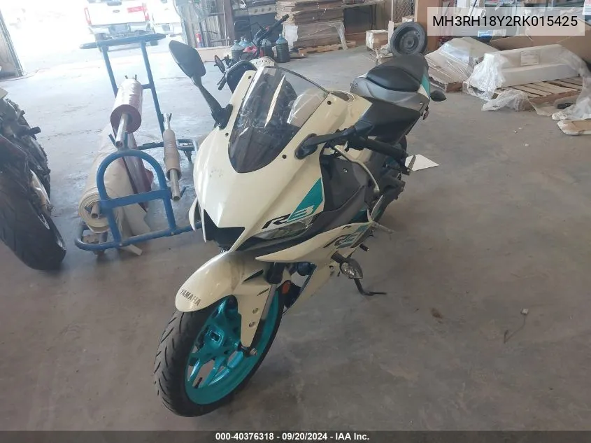 2024 Yamaha Yzfr3 A VIN: MH3RH18Y2RK015425 Lot: 40376318